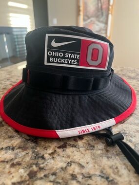 Men's Nike Black Ohio State OSU Buckeyes Boonie Performance Bucket Hat M